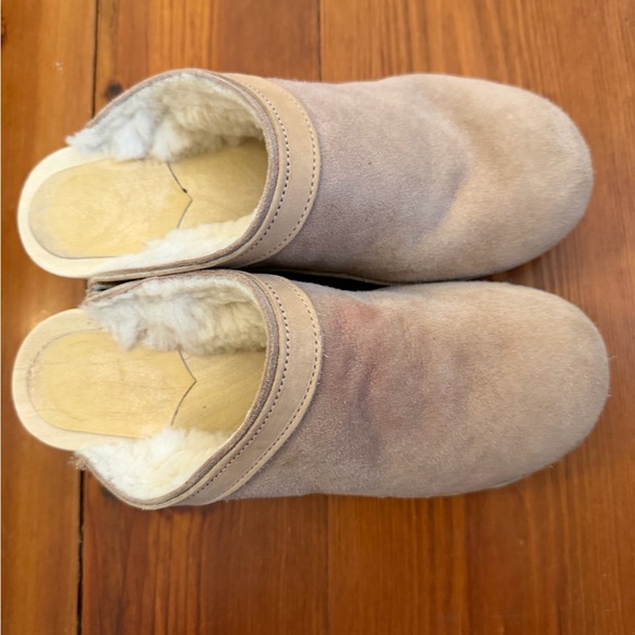 No. 6 Dakota Women's Tan Shearling Heel Clog - Picture 3 of 7